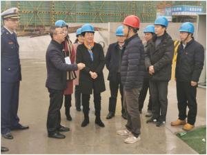吳興區人大常委會黨組書記、主任吳旭一行調研市北32#地塊項目工程
